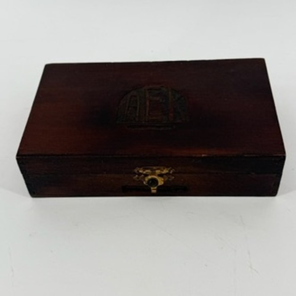 Vintage Flor de Garcia Havana Cuba Wood Cigar Box AEK Monogram Eden Cigar Store